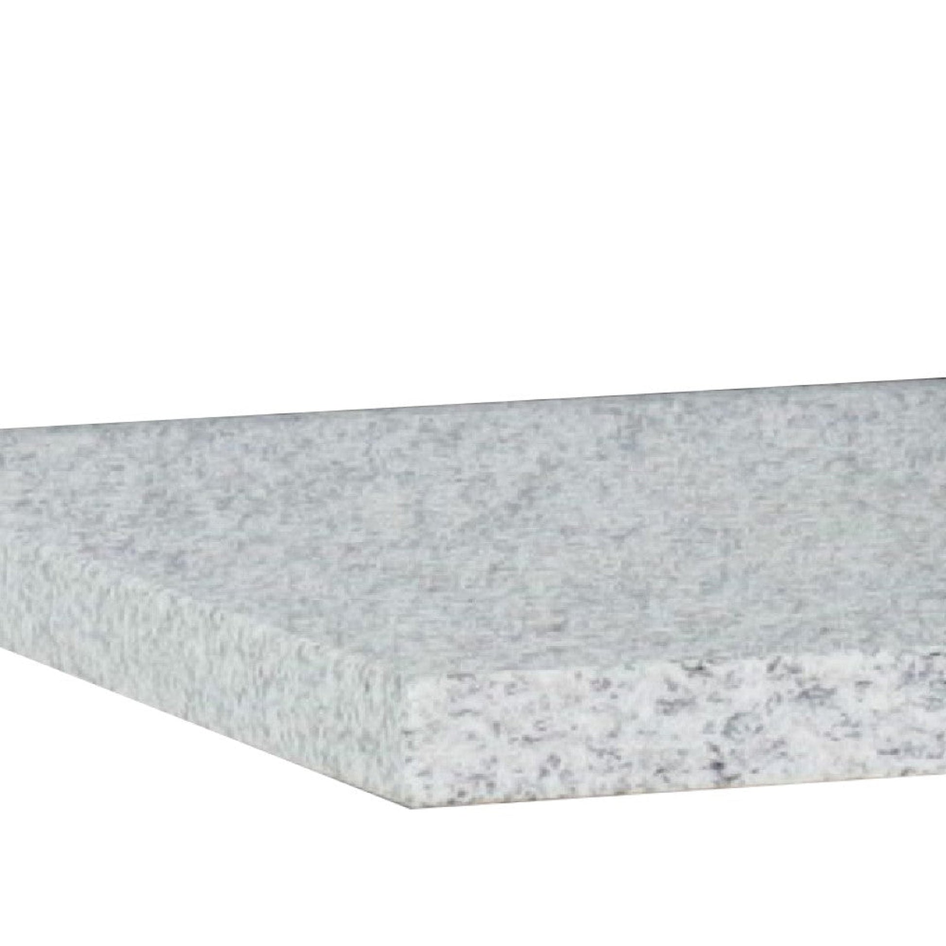 Bellaterra Home 43" x 22" Gray Granite Three Hole Vanity Top With Right Offset Undermount Rectangular Sink and Overflow