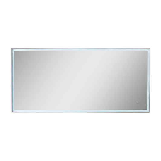 Bellaterra Home 59" x 28" Rectangle Wall-Mounted LED Bordered Illuminated Mirror