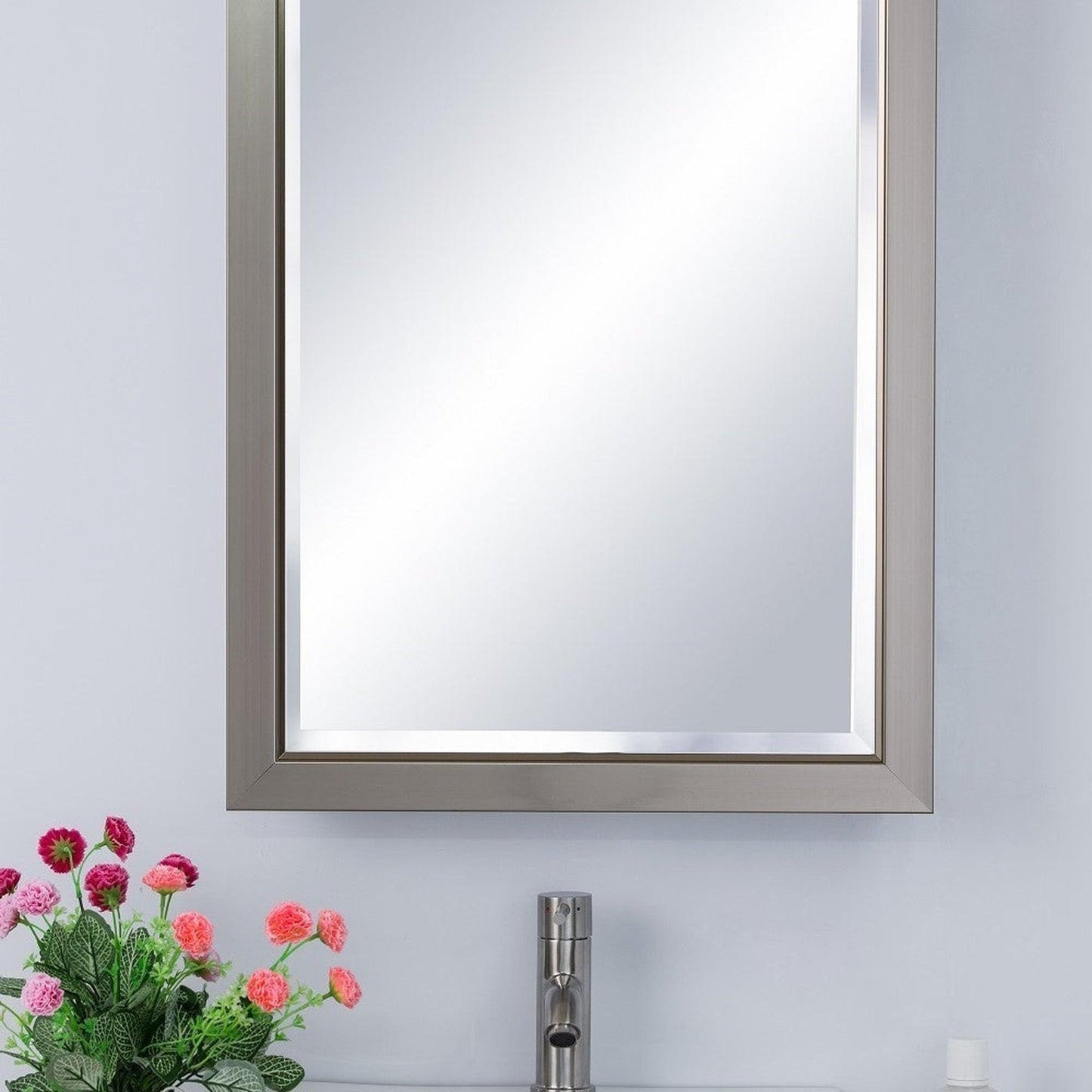 Bellaterra Home 808901-MC 22" x 30" Rectangle Wall-Mounted Framed Mirror Medicine Cabinet