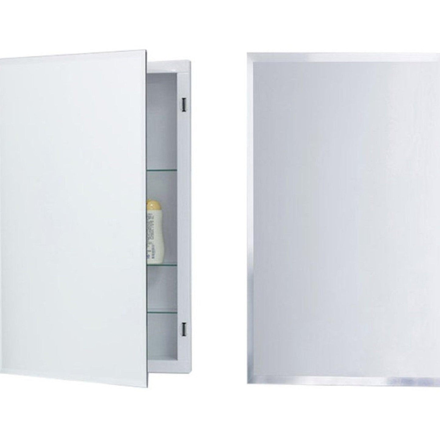 Bellaterra Home 808908-MC 17" x 27" Rectangle Wall-Mounted Framed Mirror Medicine Cabinet