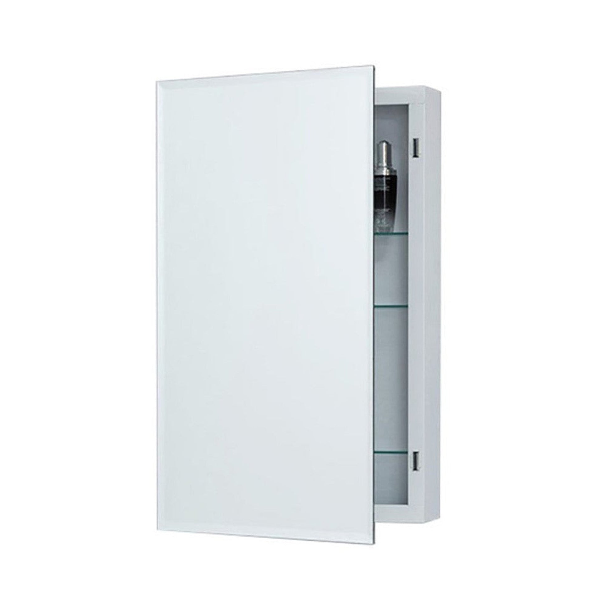 Bellaterra Home 808909A-MC 20" x 27" Rectangle Wall-Mounted Framed Mirror Medicine Cabinet