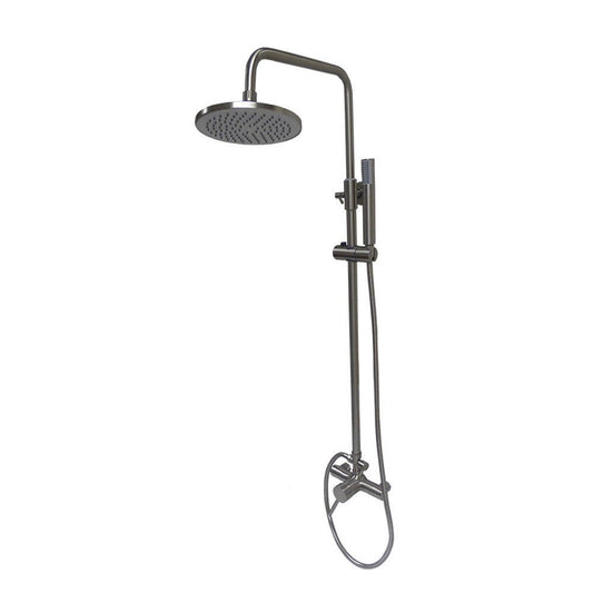 Bellaterra Home Atrani 45" Wall-Mount Rainfall Shower Brushed Nickel Bathtub Faucet With Hand Shower