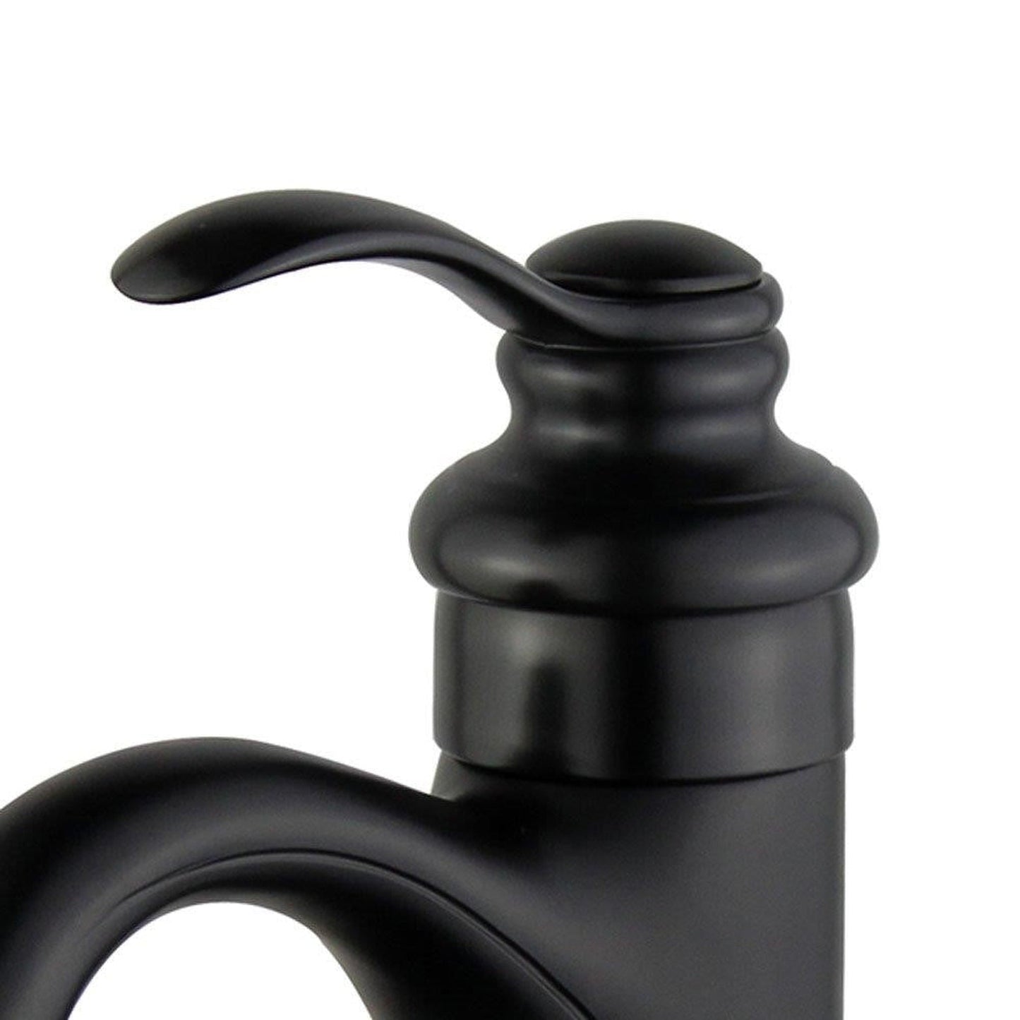 Bellaterra Home Barcelona 6" Single-Hole and Single Handle New Black Bathroom Faucet With Overflow Drain