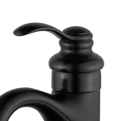 Bellaterra Home Barcelona 6" Single-Hole and Single Handle New Black Bathroom Faucet With Overflow Drain