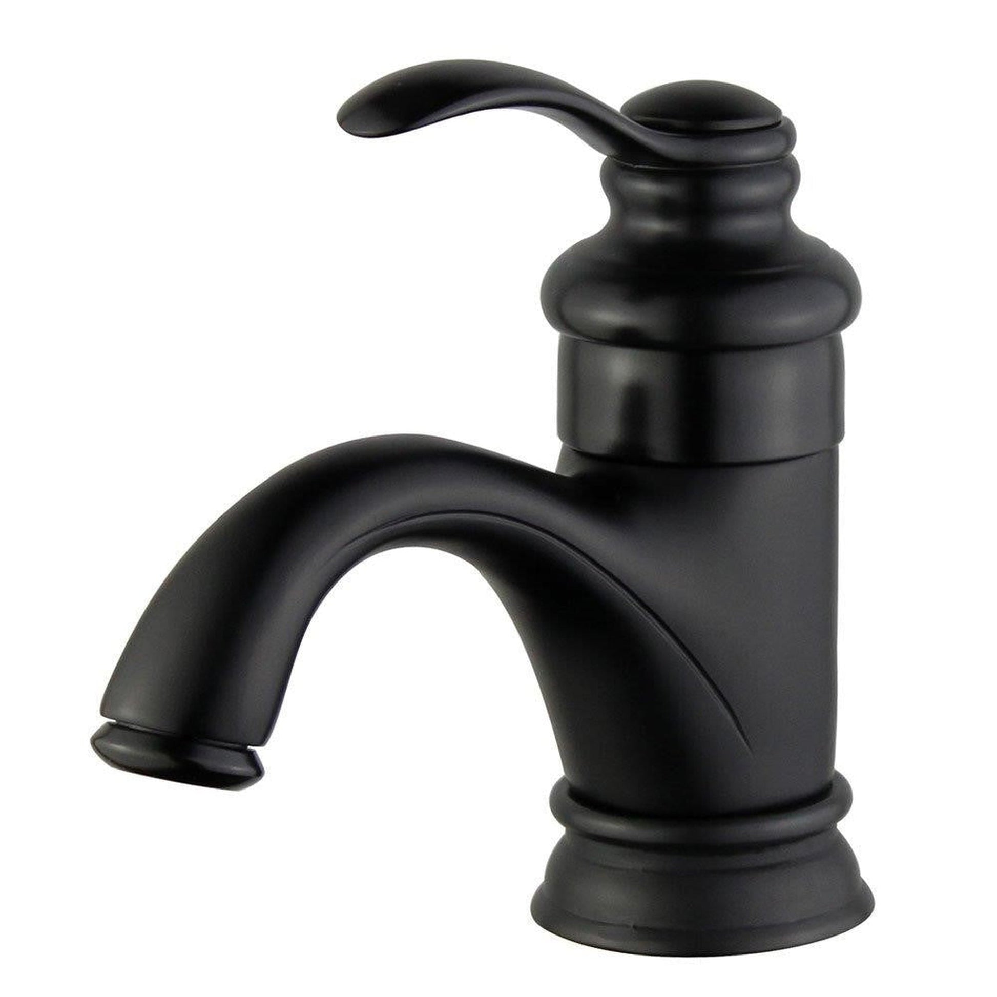 Bellaterra Home Barcelona 6" Single-Hole and Single Handle New Black Bathroom Faucet With Overflow Drain