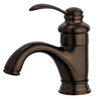Bellaterra Home Barcelona 6" Single-Hole and Single Handle Oil Rubbed Bronze Bathroom Faucet With Overflow Drain