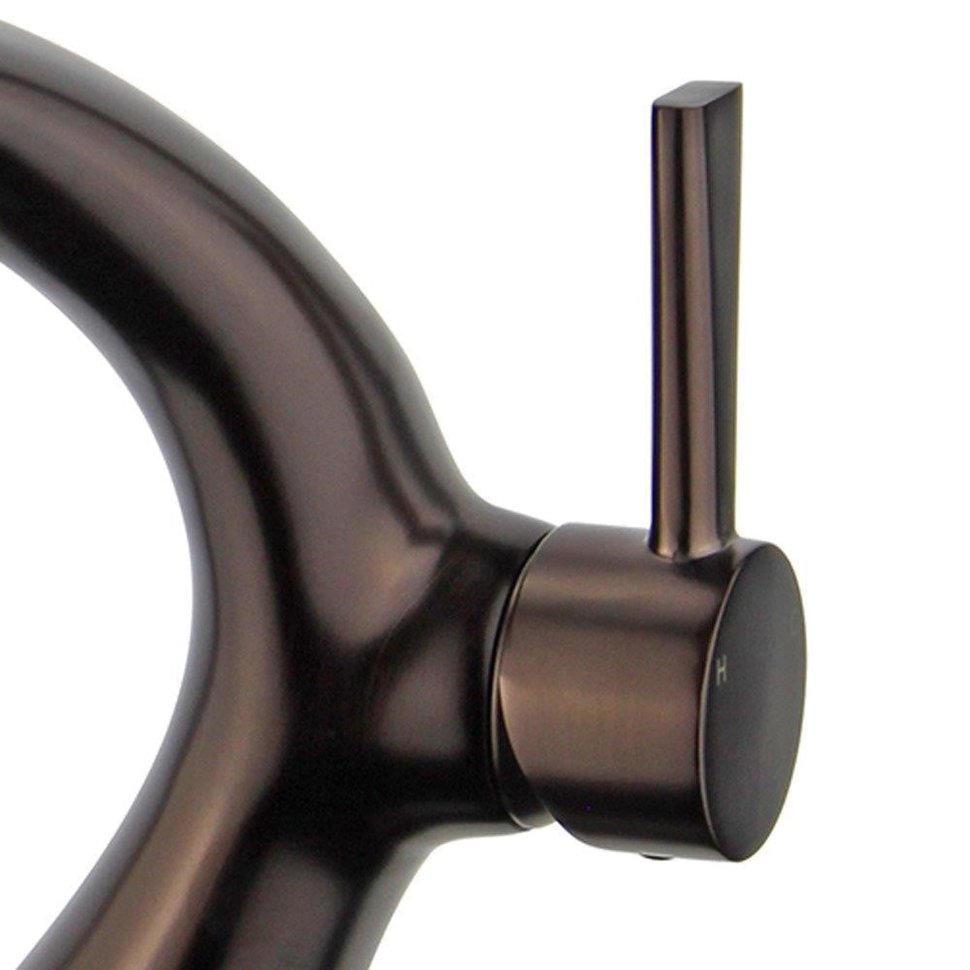 Bellaterra Home Bilbao 7" Single-Hole and Single Handle Oil Rubbed Bronze Bathroom Faucet With Overflow Drain