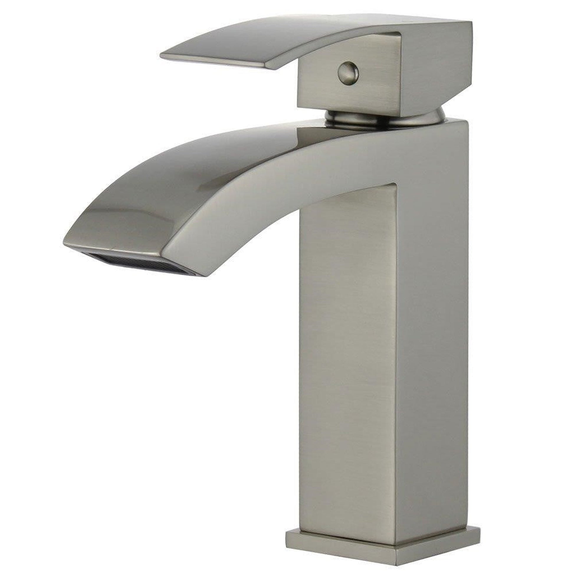 Bellaterra Home Cordoba 7" Single-Hole and Single Handle Brushed Nickel Bathroom Faucet With Overflow Drain