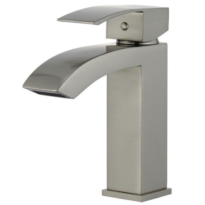 Bellaterra Home Cordoba 7" Single-Hole and Single Handle Brushed Nickel Bathroom Faucet With Overflow Drain
