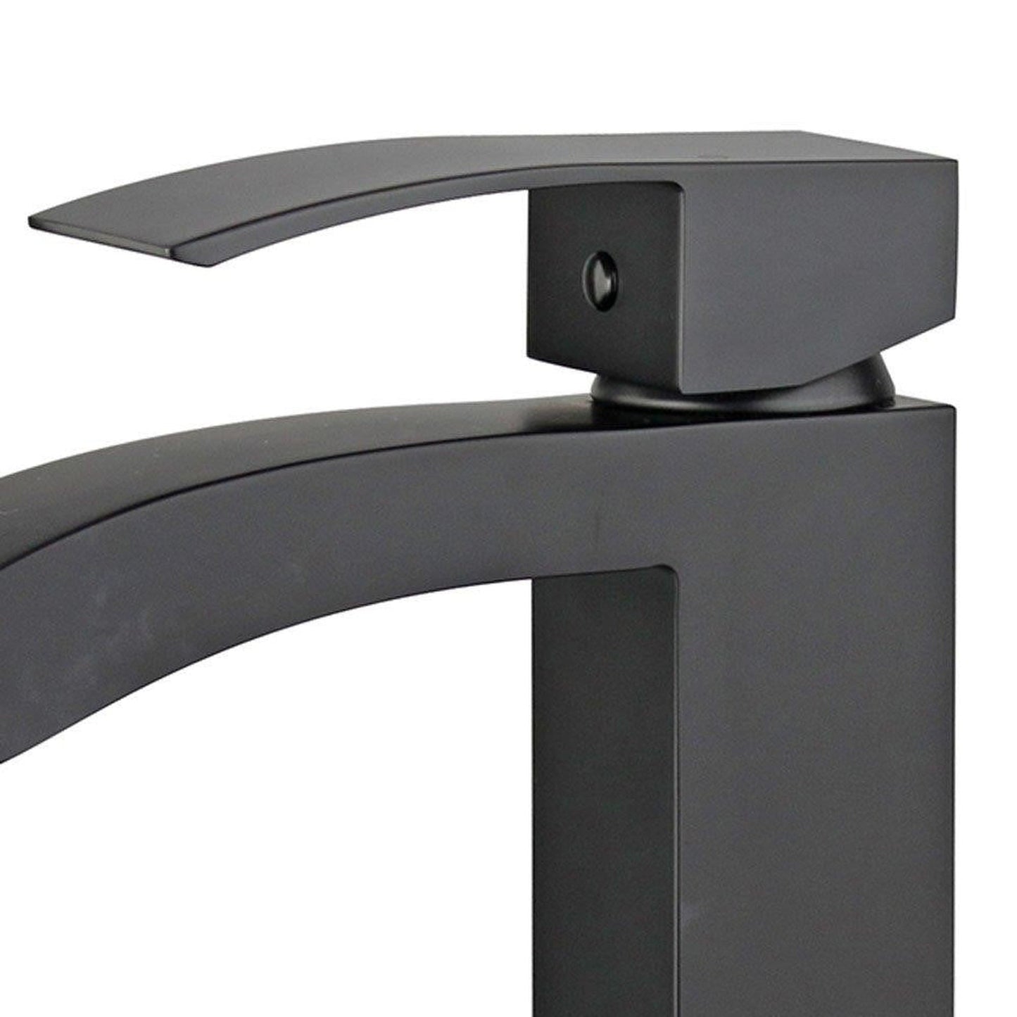 Bellaterra Home Cordoba 7" Single-Hole and Single Handle New Black Bathroom Faucet With Overflow Drain