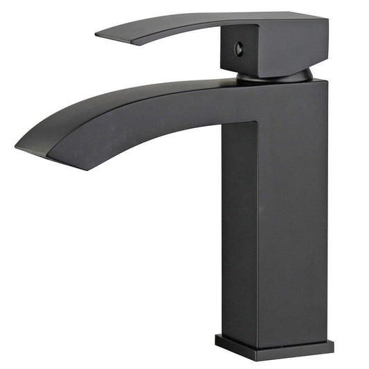 Bellaterra Home Cordoba 7" Single-Hole and Single Handle New Black Bathroom Faucet