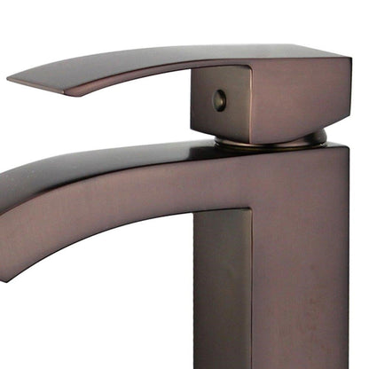 Bellaterra Home Cordoba 7" Single-Hole and Single Handle Oil Rubbed Bronze Bathroom Faucet With Overflow Drain