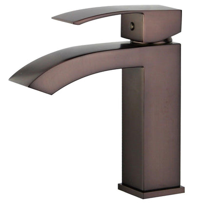 Bellaterra Home Cordoba 7" Single-Hole and Single Handle Oil Rubbed Bronze Bathroom Faucet With Overflow Drain