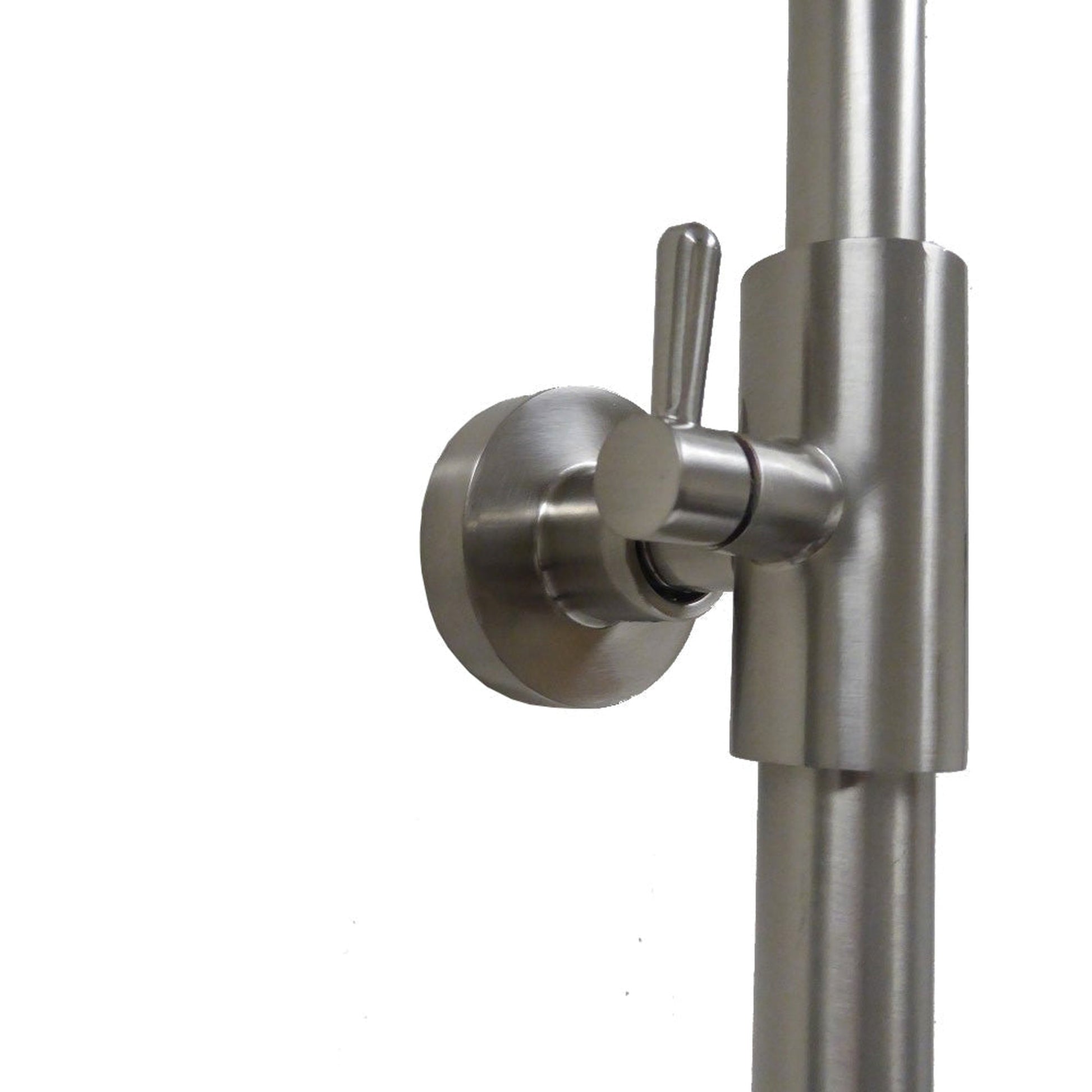 Bellaterra Home Cortana 44" Wall-Mount Rainfall Shower Brushed Nickel Bathtub Faucet