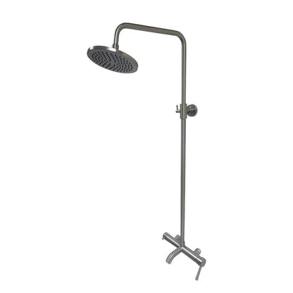 Bellaterra Home Cortana 44" Wall-Mount Rainfall Shower Brushed Nickel Bathtub Faucet