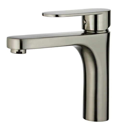 Bellaterra Home Donostia 7" Single-Hole and Single Handle Brushed Nickel Bathroom Faucet With Overflow Drain