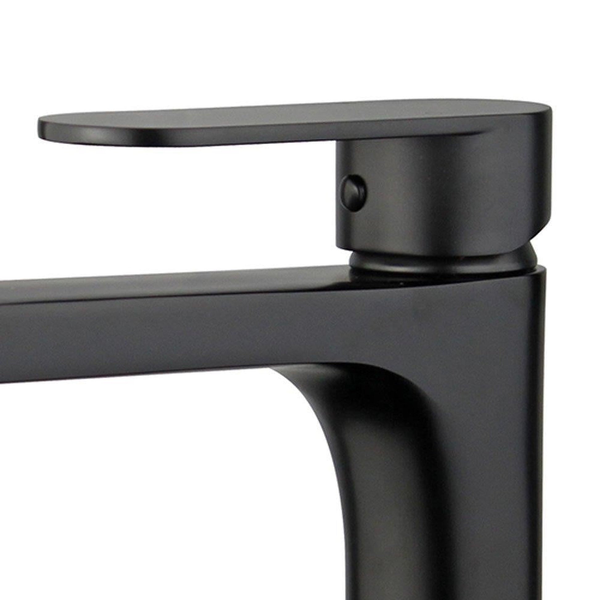 Bellaterra Home Donostia 7" Single-Hole and Single Handle New Black Bathroom Faucet With Overflow Drain