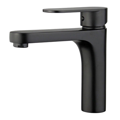 Bellaterra Home Donostia 7" Single-Hole and Single Handle New Black Bathroom Faucet With Overflow Drain