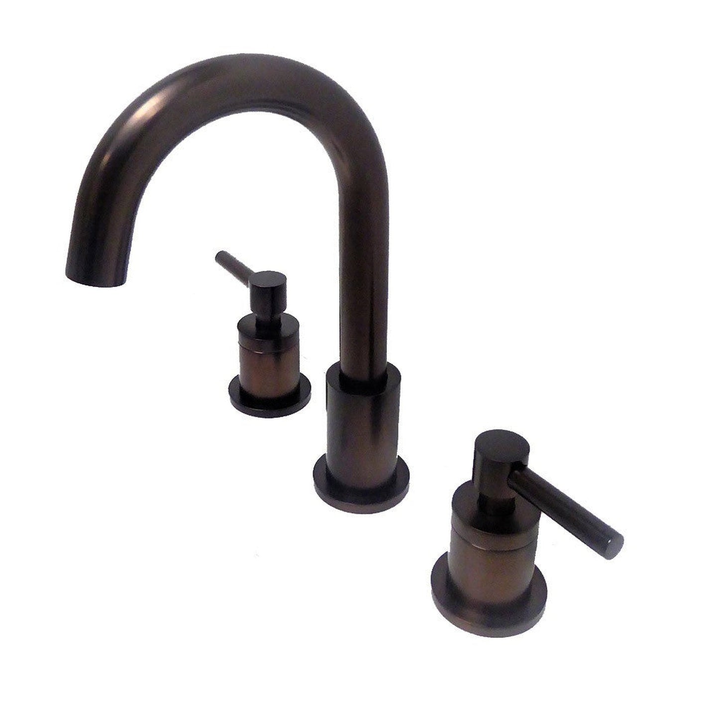 Bellaterra Home Faenza 10" Double-Handle Widespread Oil Rubbed Bronze Bathroom Faucet With Overflow Drain Assembly