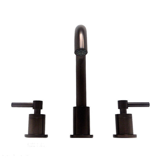 Bellaterra Home Faenza 10" Double-Handle Widespread Oil Rubbed Bronze Bathroom Faucet With Overflow Drain Assembly