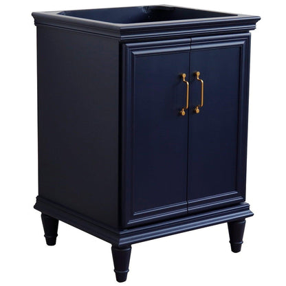 Bellaterra Home Forli 24" 2-Door 1-Drawer Blue Freestanding Vanity Base