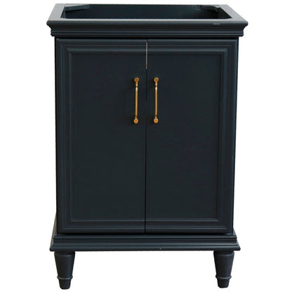 Bellaterra Home Forli 24" 2-Door 1-Drawer Dark Gray Freestanding Vanity Base