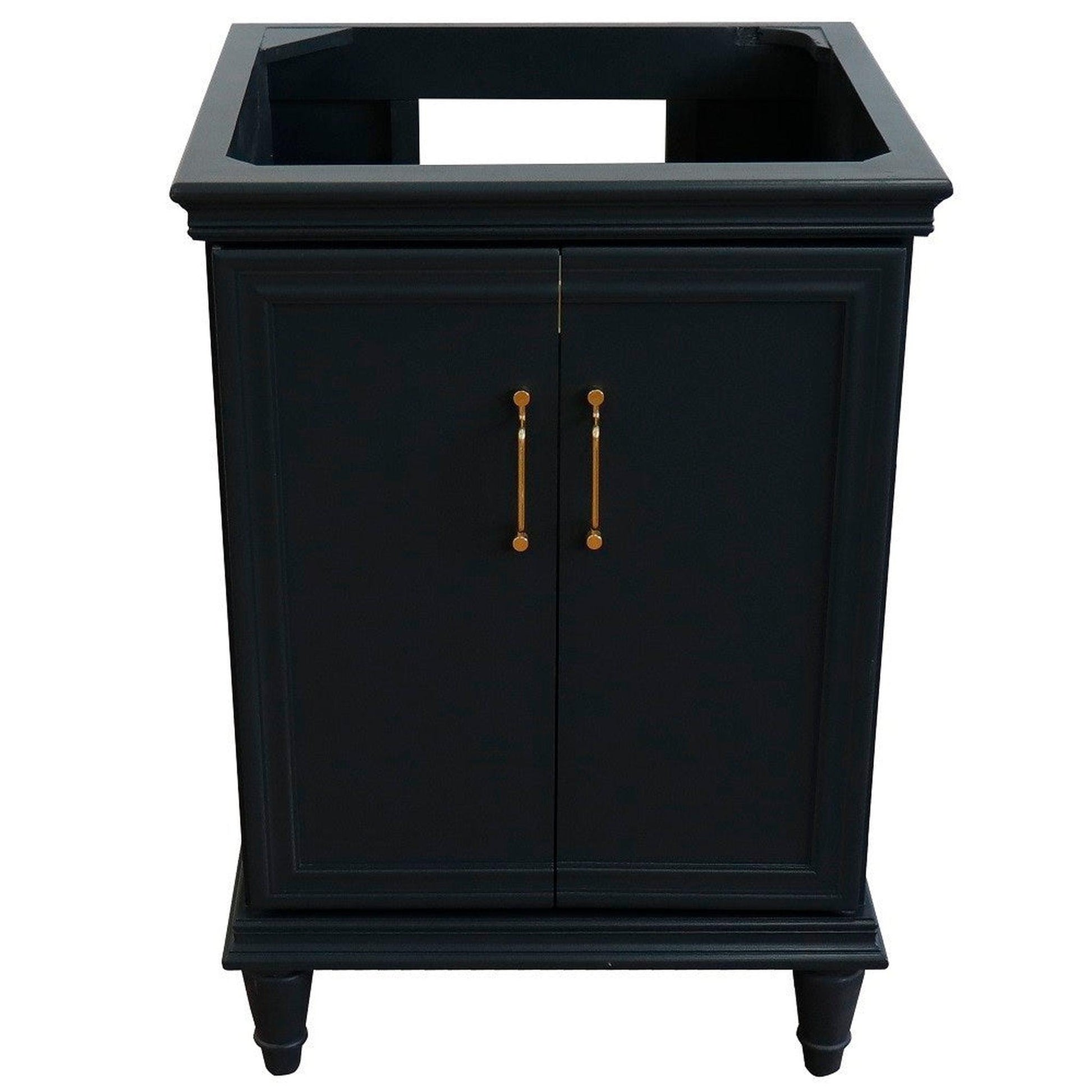 Bellaterra Home Forli 24" 2-Door 1-Drawer Dark Gray Freestanding Vanity Base