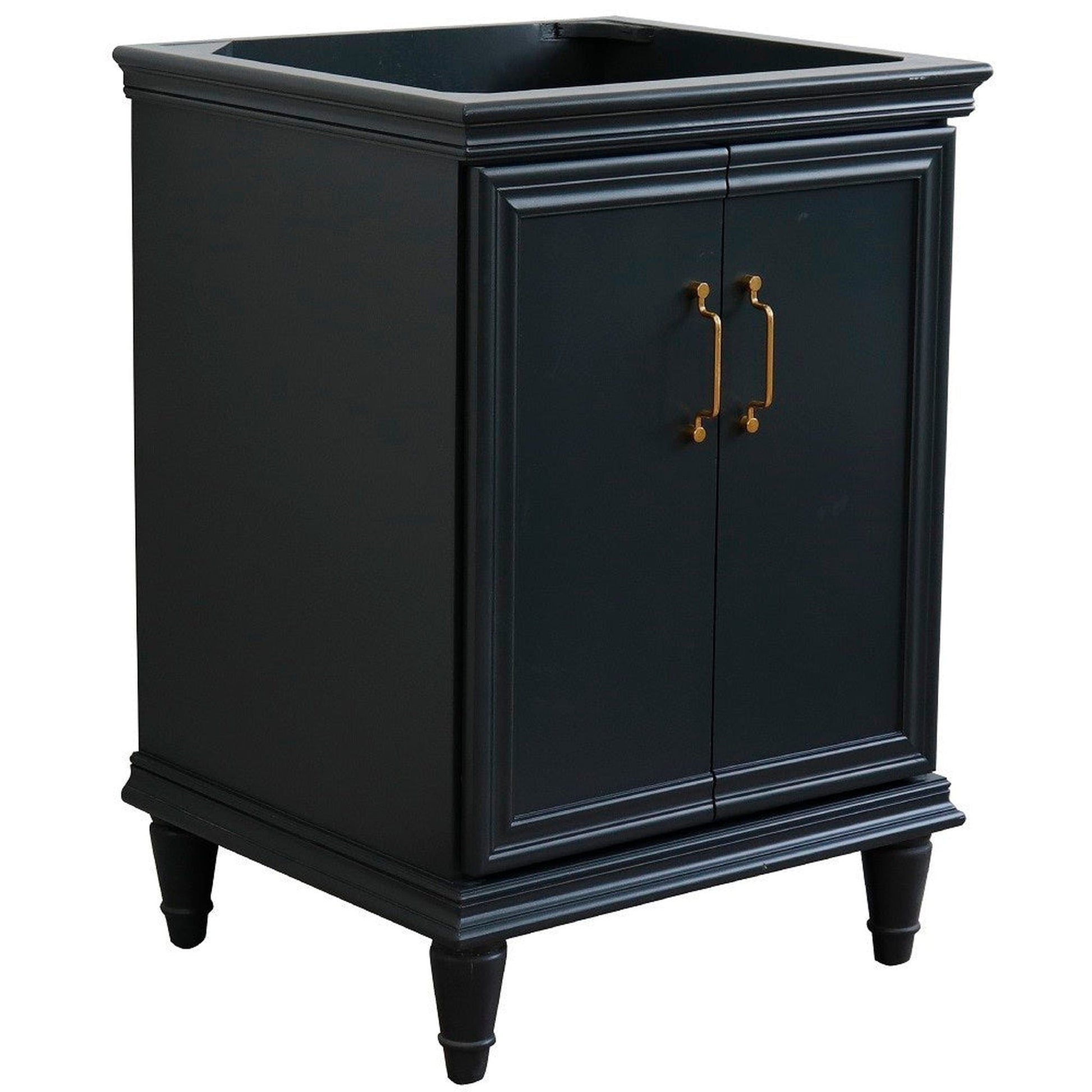 Bellaterra Home Forli 24" 2-Door 1-Drawer Dark Gray Freestanding Vanity Base