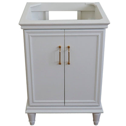 Bellaterra Home Forli 24" 2-Door 1-Drawer White Freestanding Vanity Base