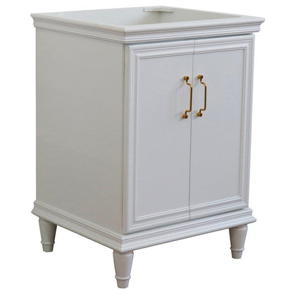 Bellaterra Home Forli 24" 2-Door 1-Drawer White Freestanding Vanity Base