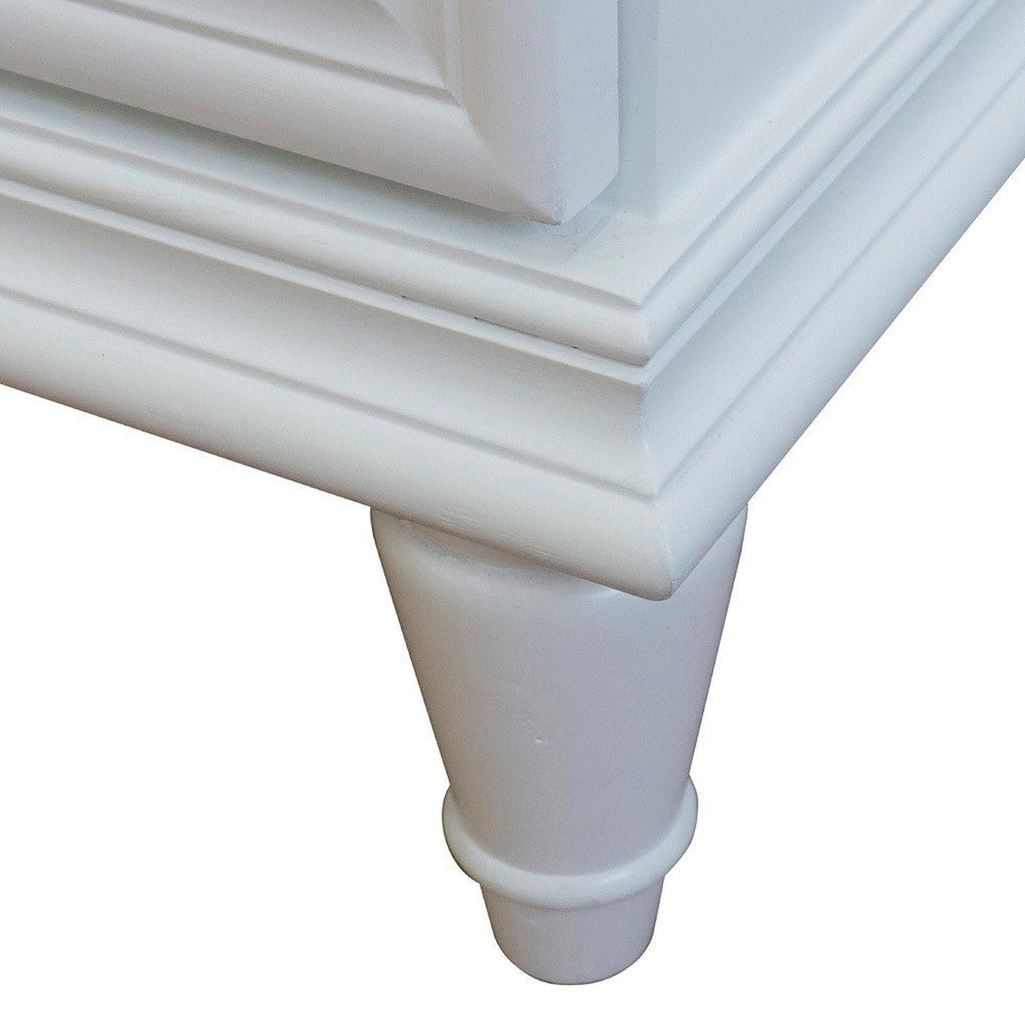 Bellaterra Home Forli 25" 2-Door 1-Drawer White Freestanding Vanity Set With Ceramic Vessel Sink And White Quartz Top
