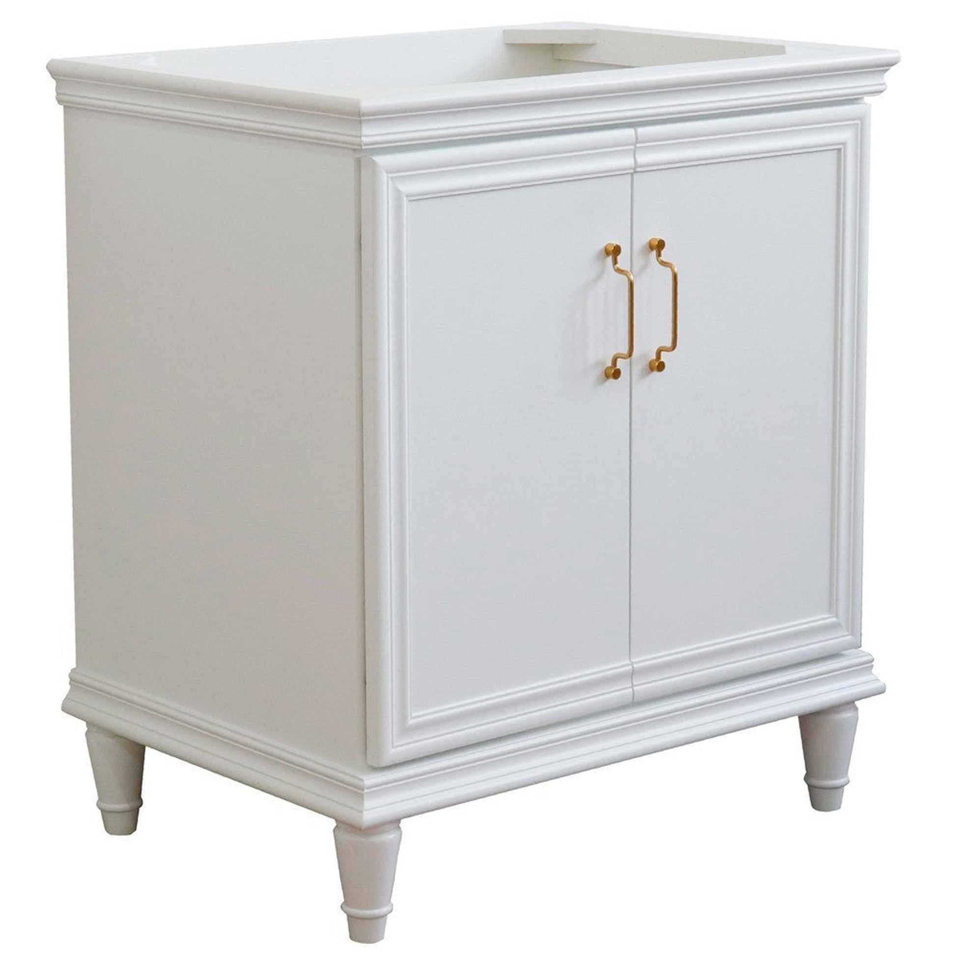 Bellaterra Home Forli 30" 2-Door 1-Drawer White Freestanding Vanity Base