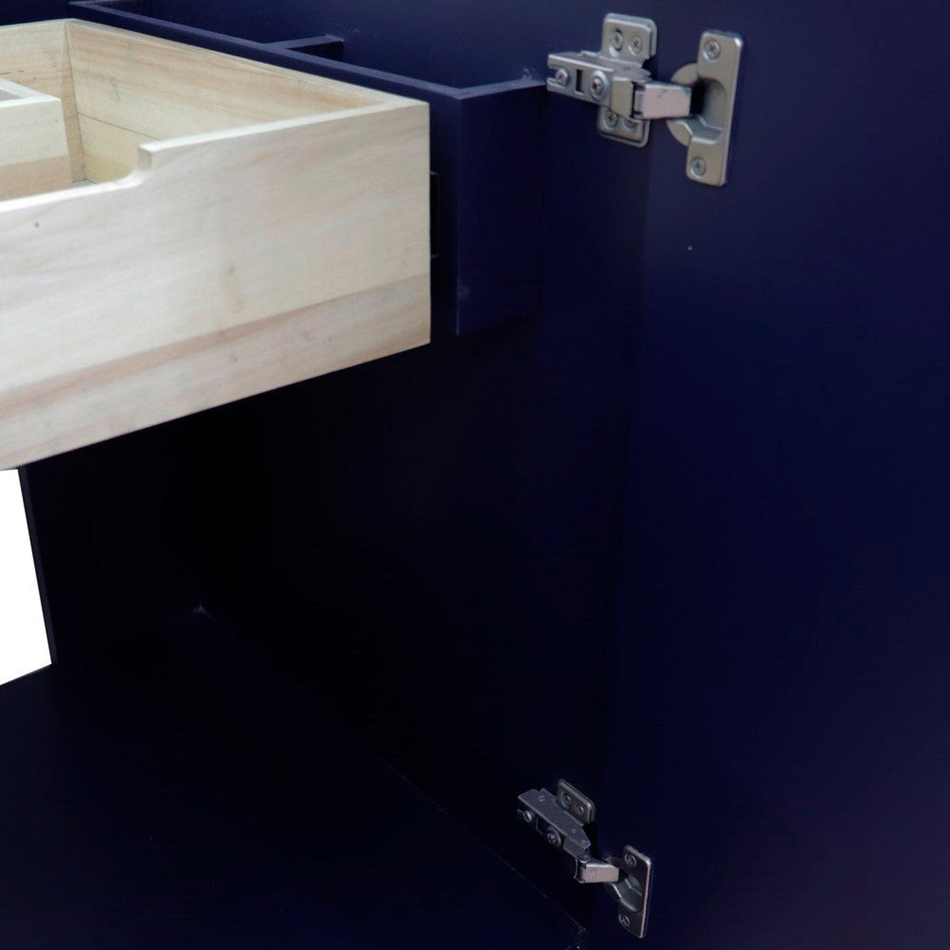 Bellaterra Home Forli 31" 2-Door 1-Drawer Blue Freestanding Vanity Set With Ceramic Vessel Sink And Gray Granite Top
