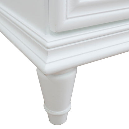 Bellaterra Home Forli 31" 2-Door 1-Drawer White Freestanding Vanity Set With Ceramic Undermount Oval Sink And Gray Granite Top