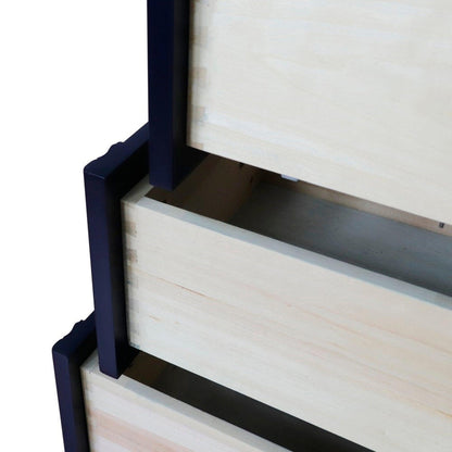 Bellaterra Home Forli 36" 2-Door 3-Drawer Blue Freestanding Vanity Base With Left Door