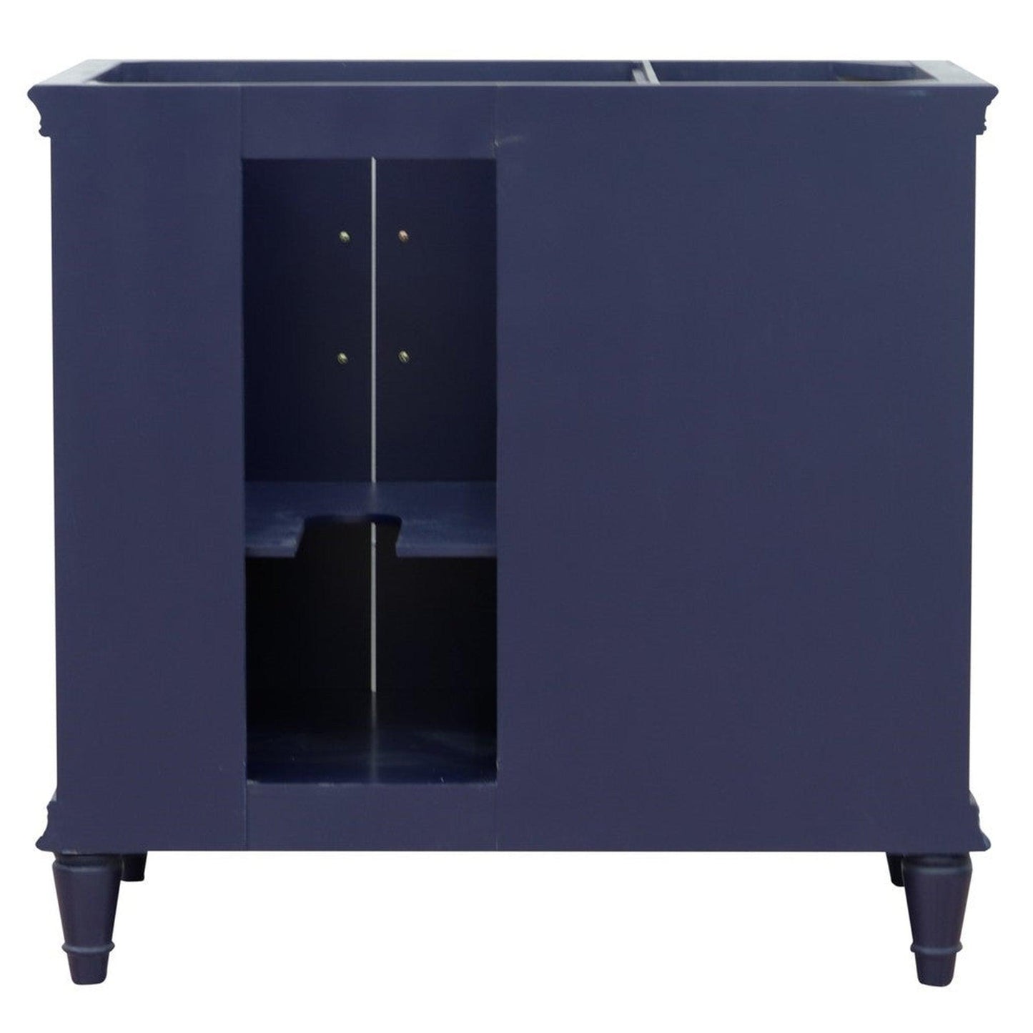 Bellaterra Home Forli 36" 2-Door 3-Drawer Blue Freestanding Vanity Base With Right Door