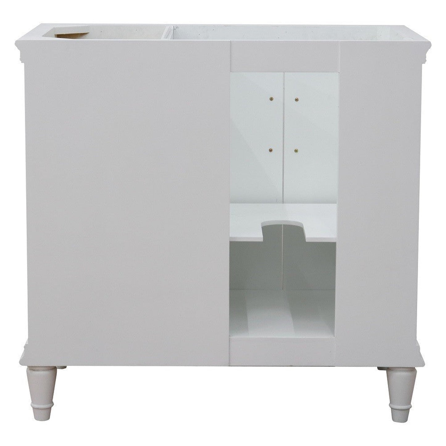 Bellaterra Home Forli 36" 2-Door 3-Drawer White Freestanding Vanity Base With Left Door