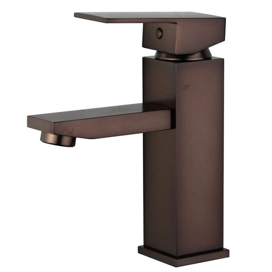 Bellaterra Home Granada 7" Single-Hole and Single Handle Oil Rubbed Bronze Bathroom Faucet With Overflow Drain