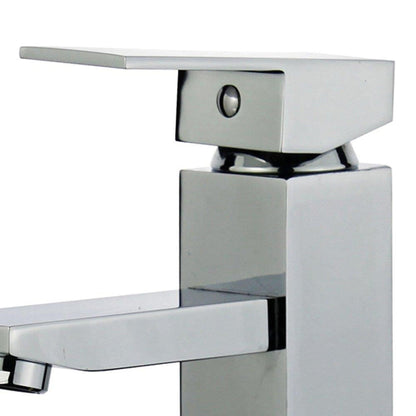 Bellaterra Home Granada 7" Single-Hole and Single Handle Polished Chrome Bathroom Faucet With Overflow Drain