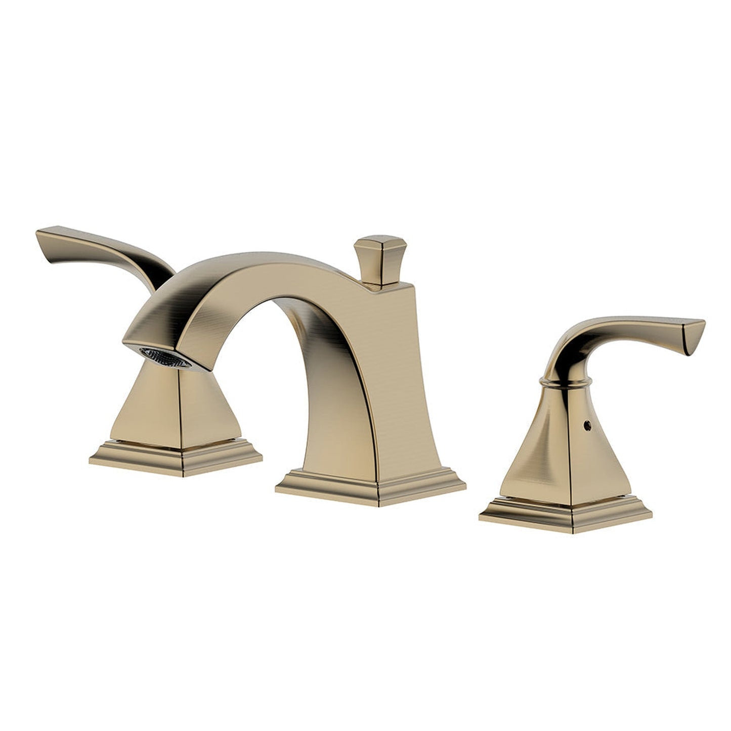 Bellaterra Home Kaden 4" Double-Handle Widespread Gold Bathroom Sink Faucet With Drain Assembly