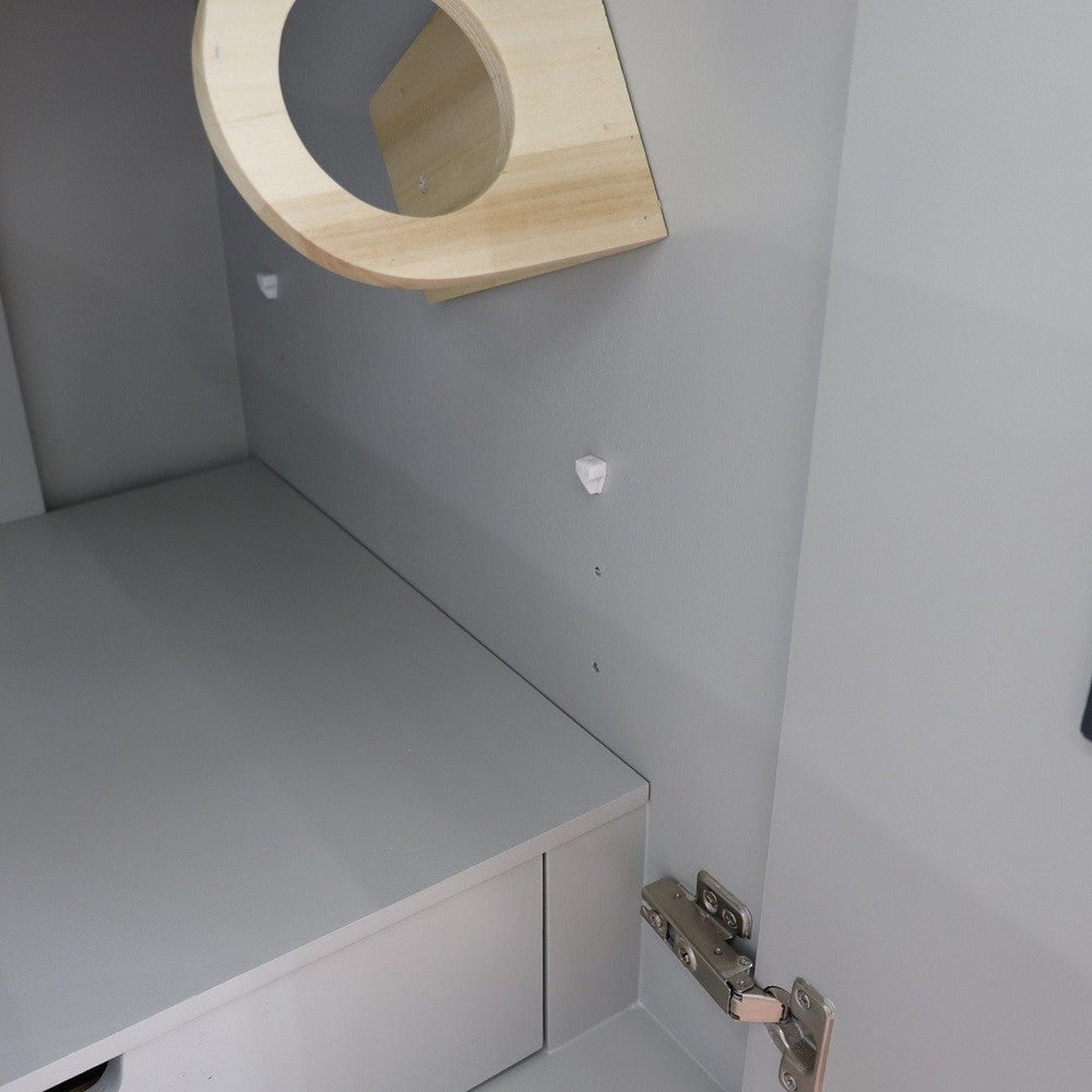 Bellaterra Home Kolb 25" 2-Door 1-Drawer Light Gray Freestanding Vanity Set With Ceramic Undermount Oval Sink and White Quartz Top