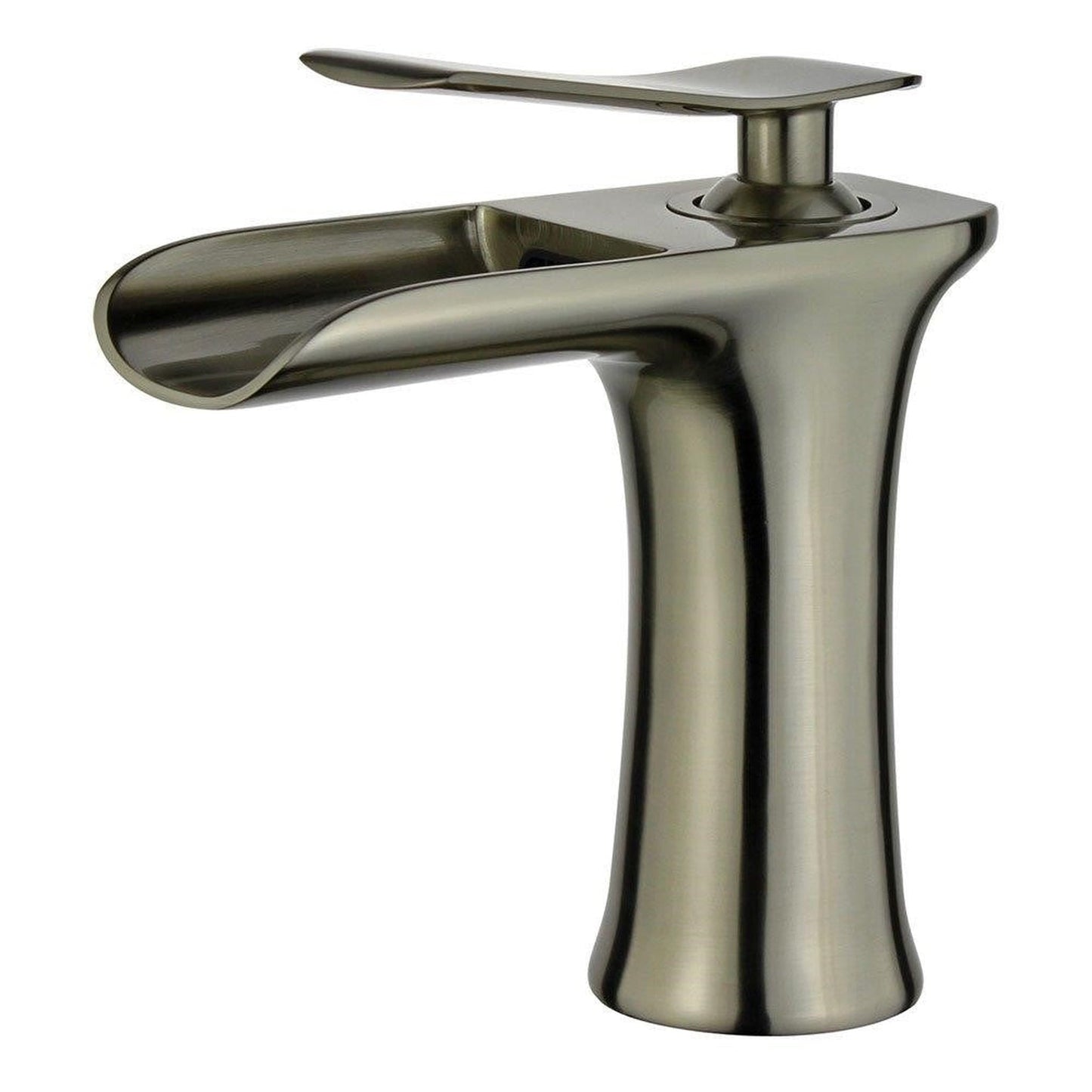 Bellaterra Home Logrono 7" Single-Hole and Single Handle Brushed Nickel Bathroom Faucet With Overflow Drain