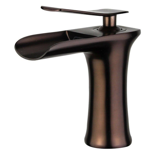 Bellaterra Home Logrono 7" Single-Hole and Single Handle Oil Rubbed Bronze Bathroom Faucet With Overflow Drain