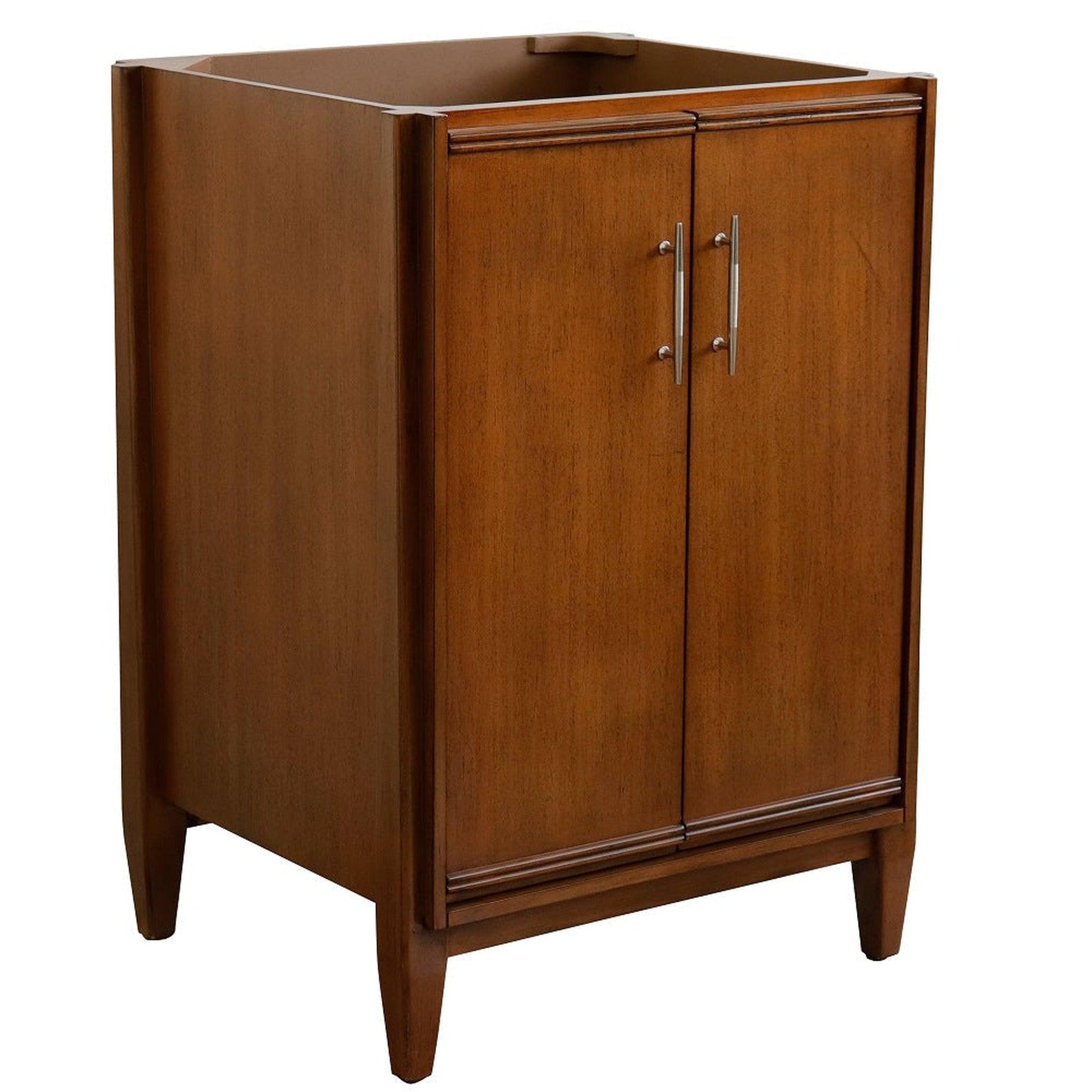 Bellaterra Home MCM 24" 2-Door 1-Drawer Walnut Freestanding Vanity Base