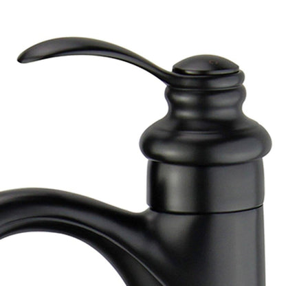 Bellaterra Home Madrid 12" Single-Hole and Single Handle New Black Bathroom Faucet With Overflow Drain