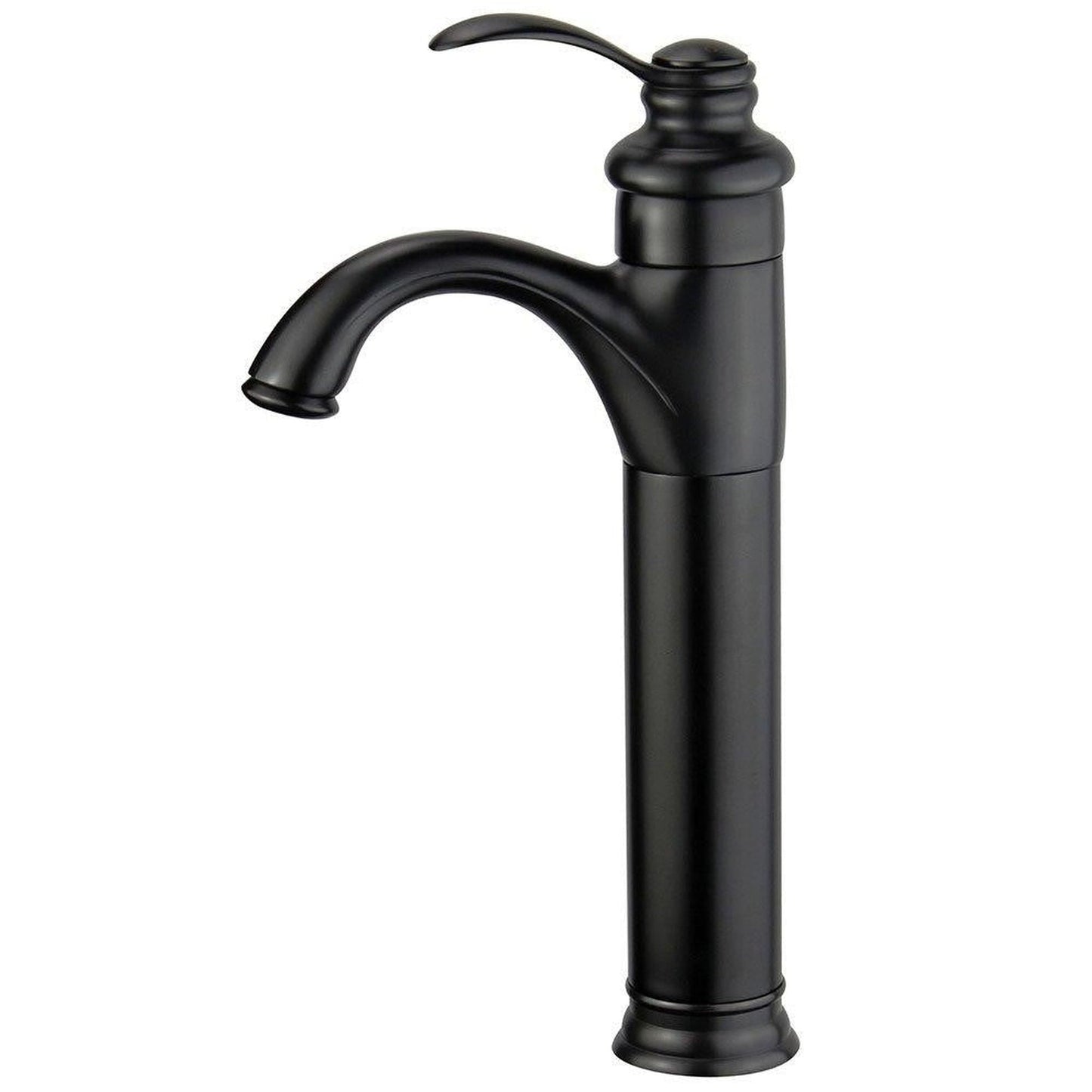 Bellaterra Home Madrid 12" Single-Hole and Single Handle New Black Bathroom Faucet With Overflow Drain