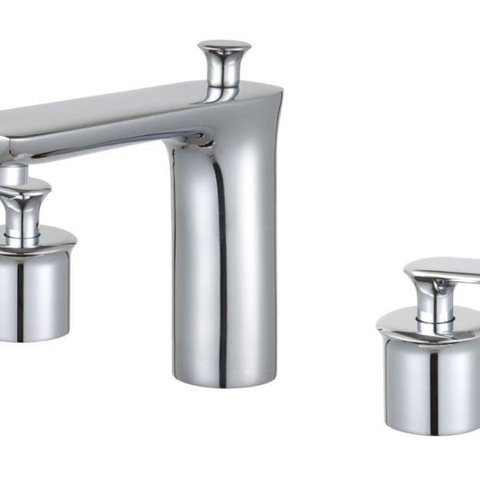 Bellaterra Home Modica 6" Double-Handle Widespread Polished Chrome Bathroom Faucet With Overflow Drain Assembly