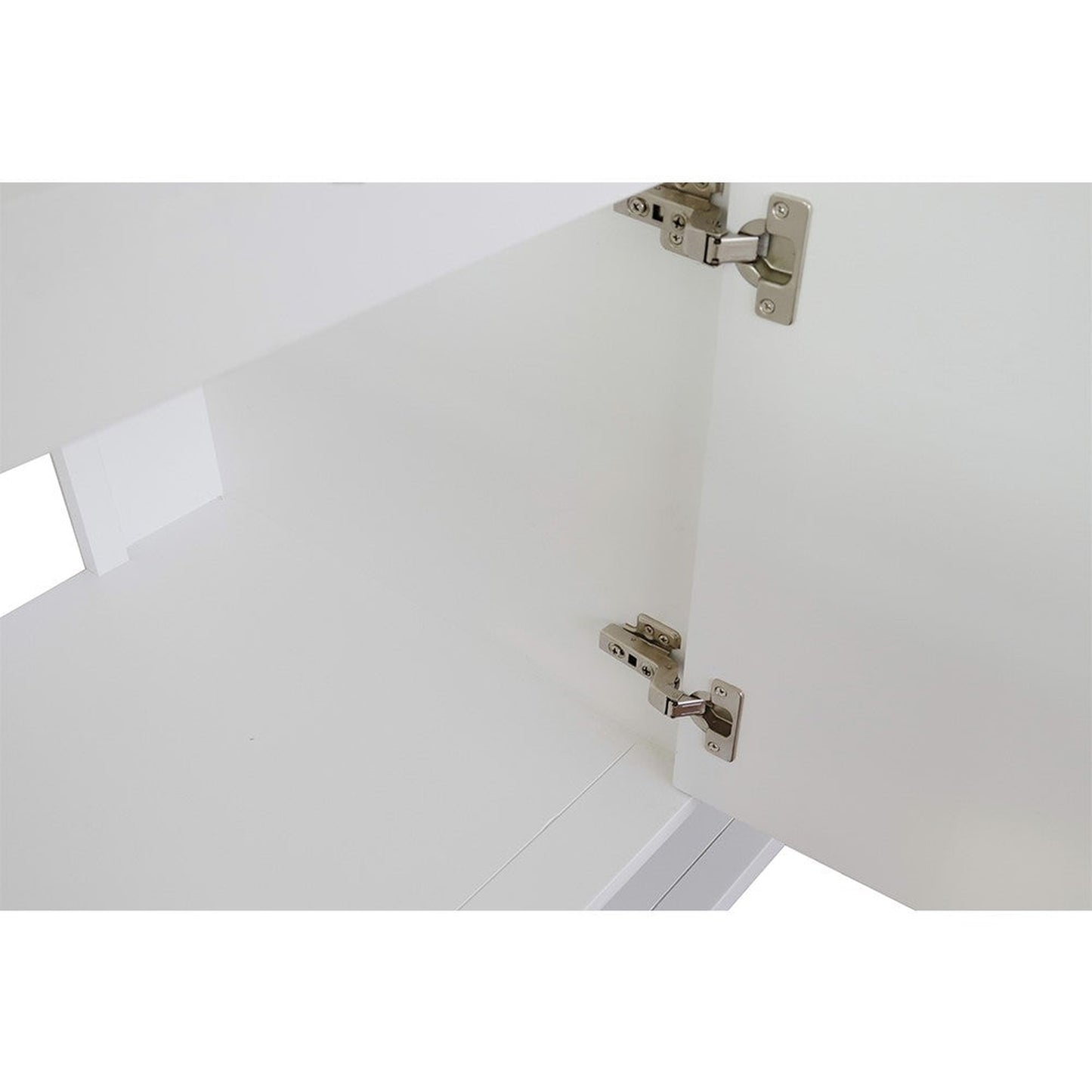 Bellaterra Home Monterey 49" 2-Door 4-Drawer White Freestanding Vanity Set With Ceramic Undermount Rectangular Sink and White Quartz Top