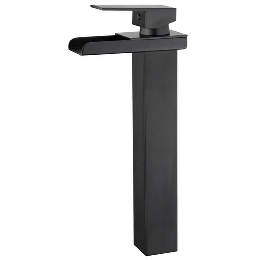 Bellaterra Home Oviedo 12" Single-Hole and Single Handle New Black Bathroom Faucet With Overflow Drain