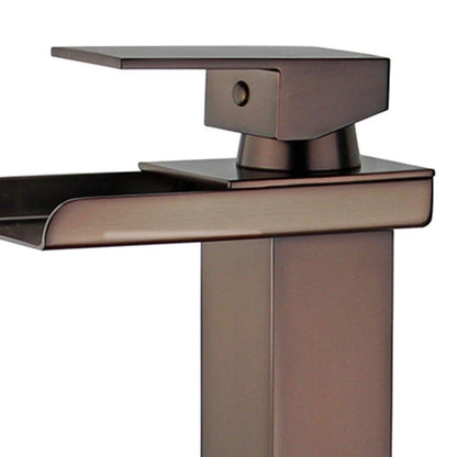 Bellaterra Home Oviedo 12" Single-Hole and Single Handle Oil Rubbed Bronze Bathroom Faucet With Overflow Drain